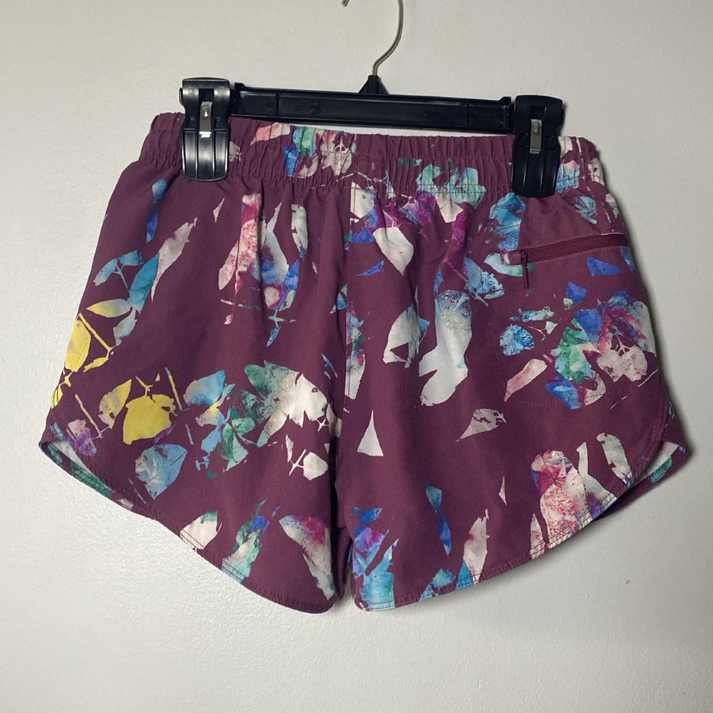 The North Face Classic V Shorts Women’s Small Purple Printed Pull On Drawstring - Picture 10 of 16